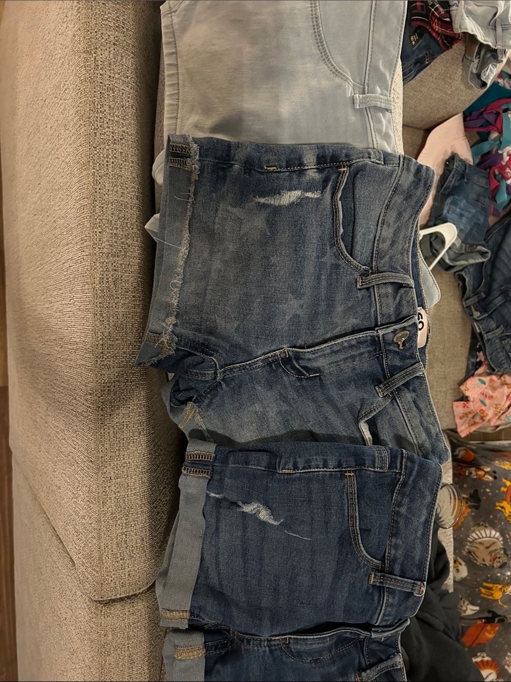 3 pairs of jean shorts